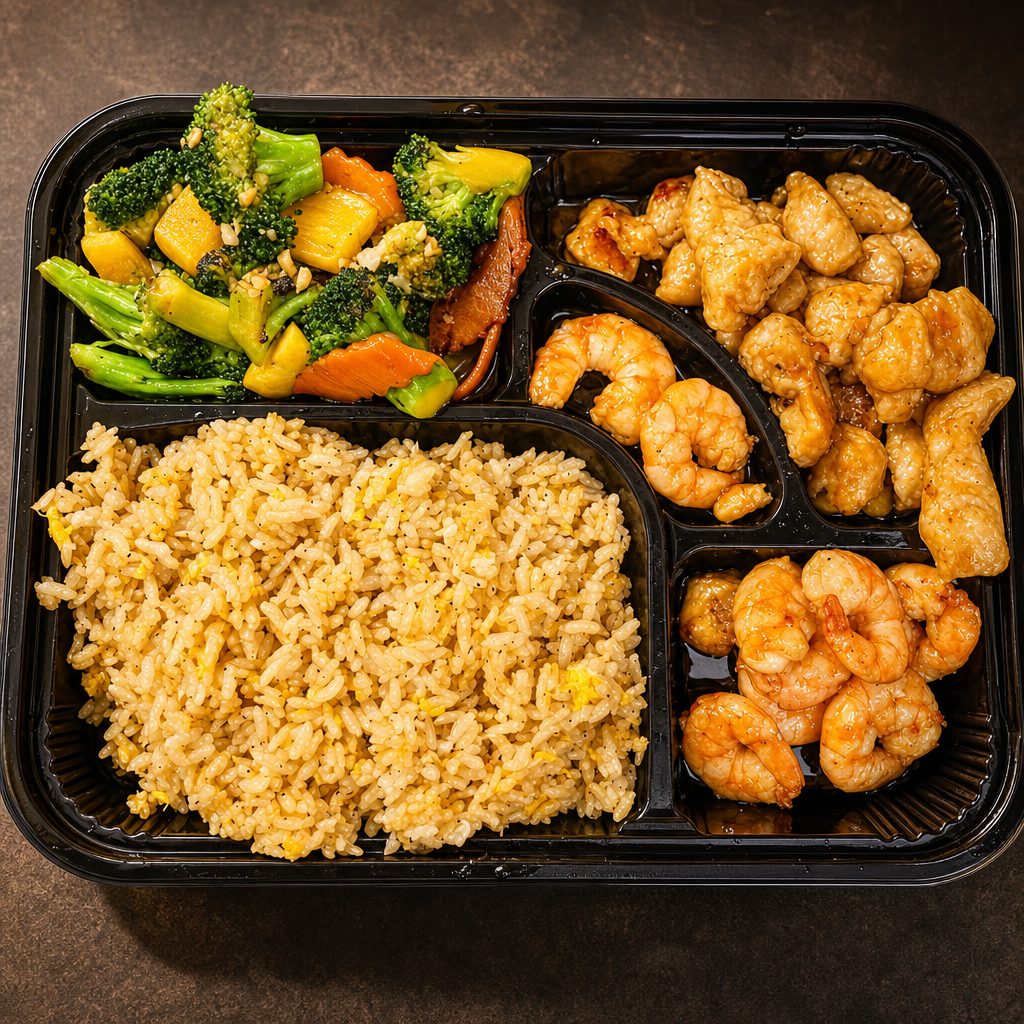 Hibachi Chicken & Shrimp.