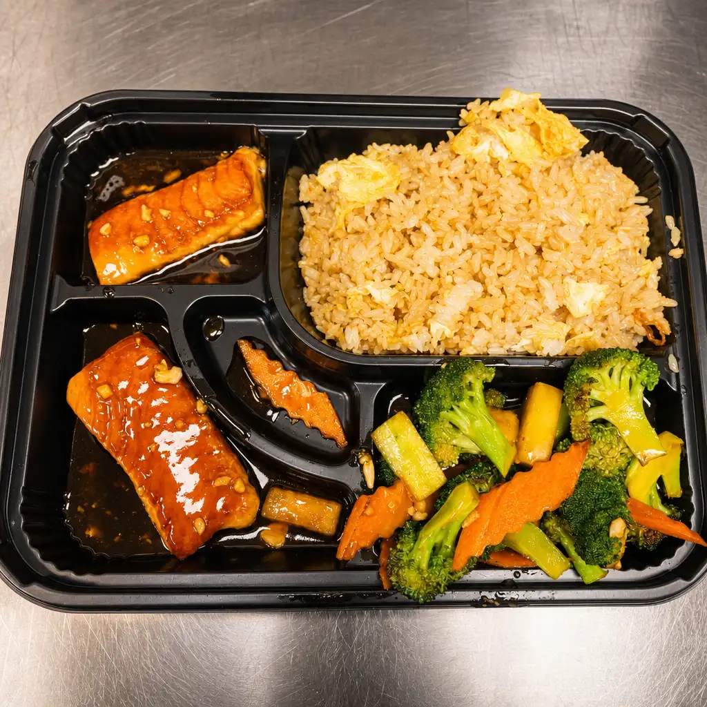 Hibachi Salmon Lunch.