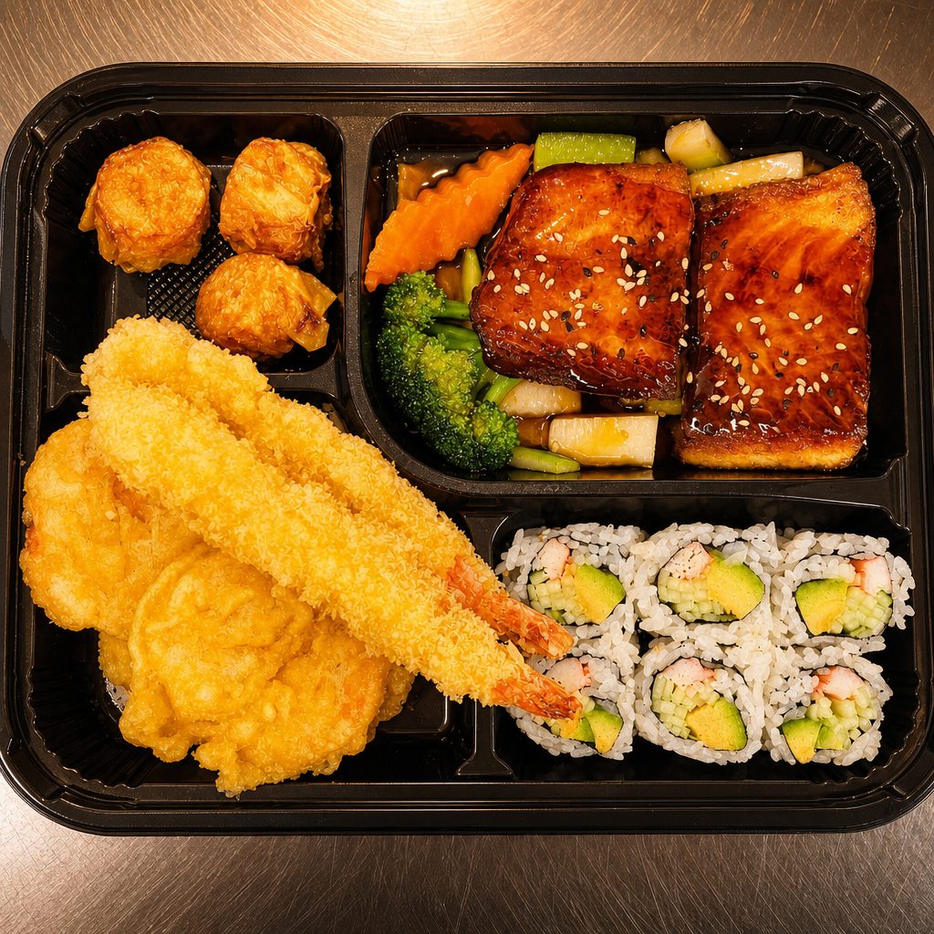 Salmon Teriyaki Dinner Box.