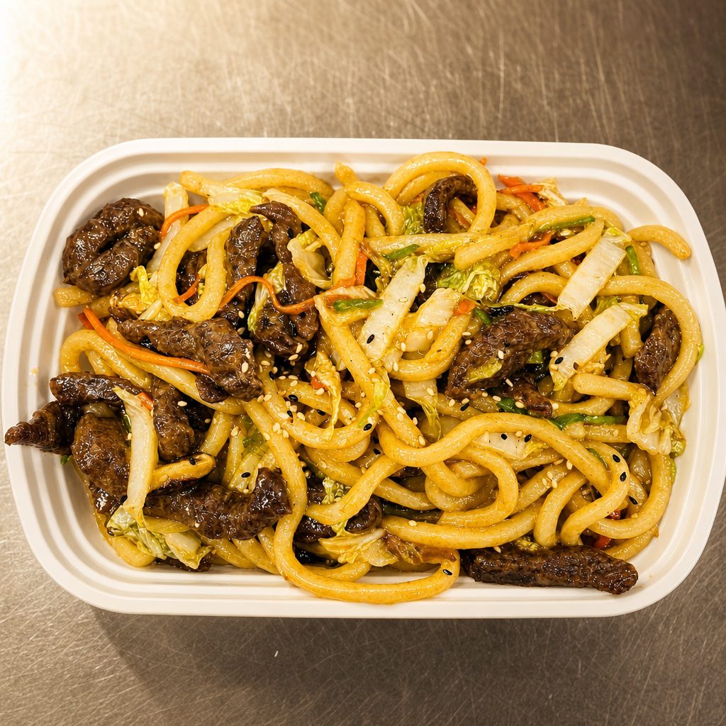 Beef Yaki Udon.